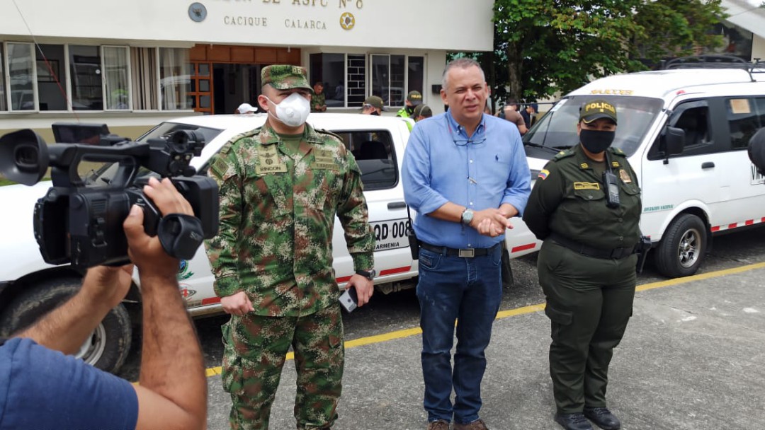 "No paramos, pero nos cuidamos" Comandante Batallón de servicios de Armenia