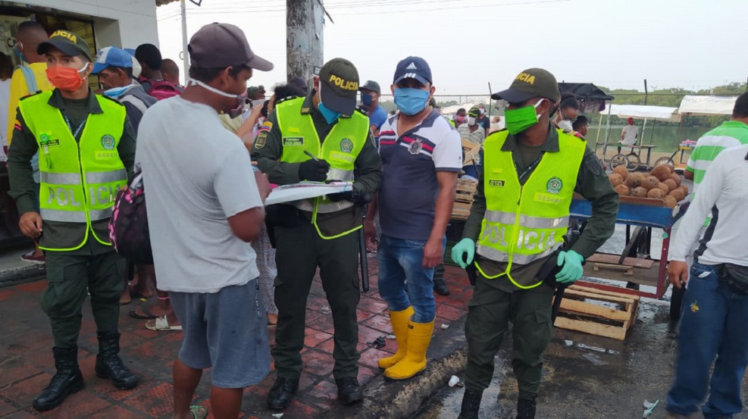 Policía en Cartagena ha impuesto 2146 comparendos por violar cuarentena