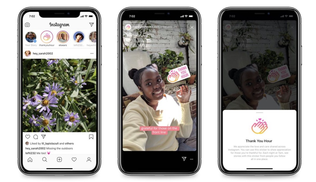 Stickers en Instagram de moda: 'Hora de agradecimiento', el nuevo sticker que llega a Instagram