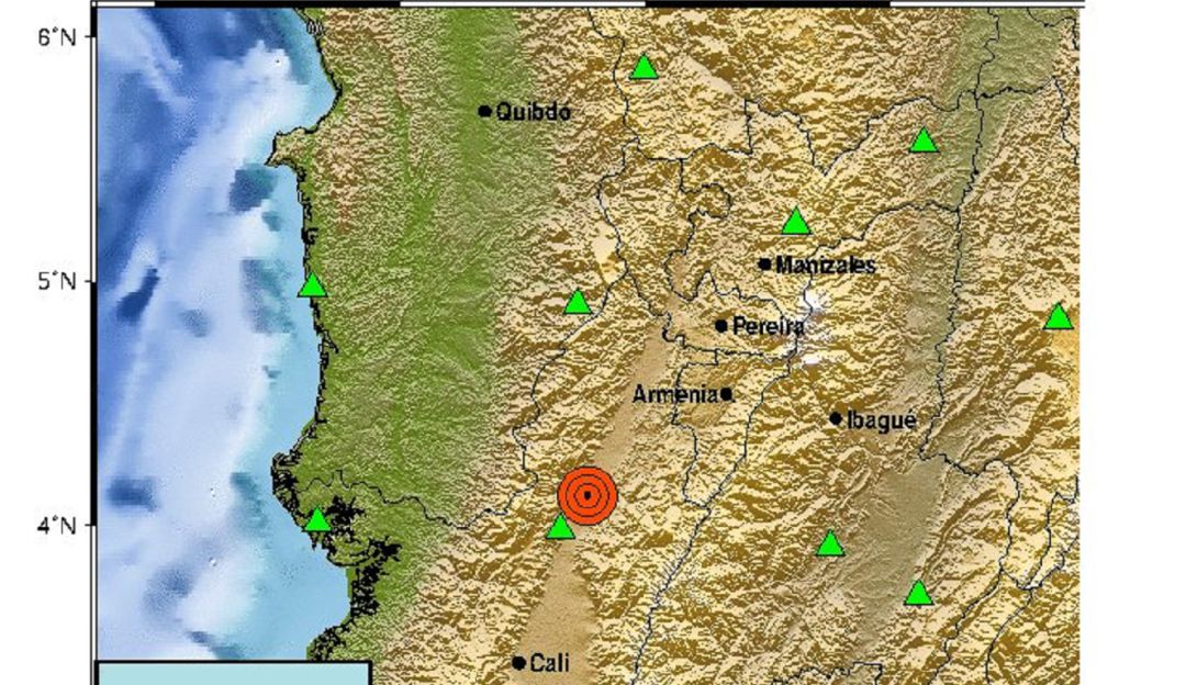 Un temblor de 4.1 se registró en el centro del Valle del Cauca: Un temblor de 4.1 se registró en el centro del Valle del Cauca