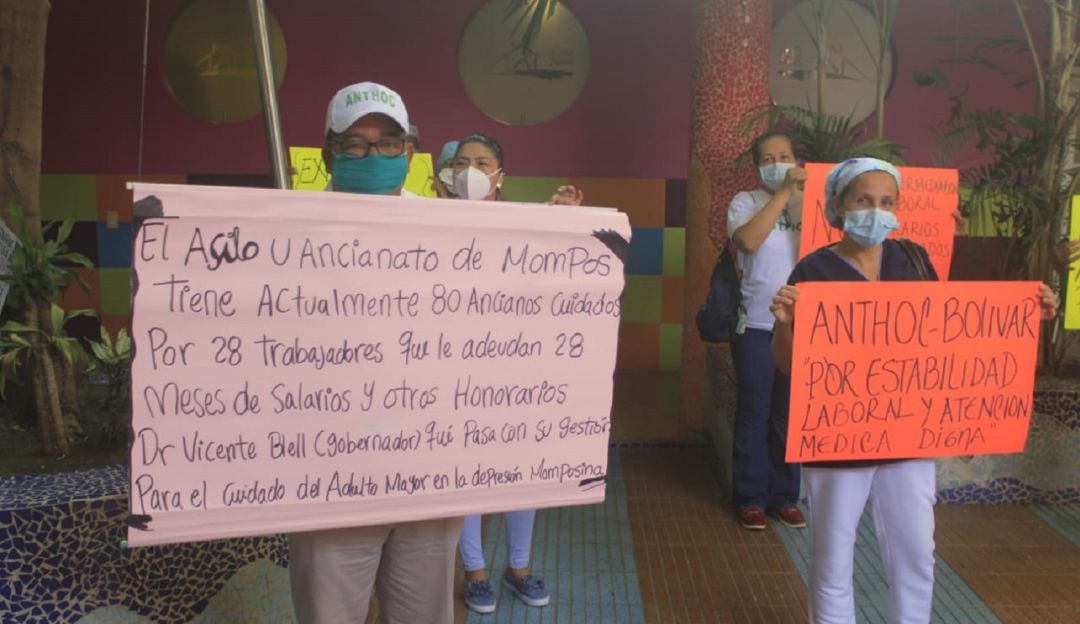 Salud en Cartagena: Anthoc Bolívar realiza plantón exigiendo garantías para personal sanitario