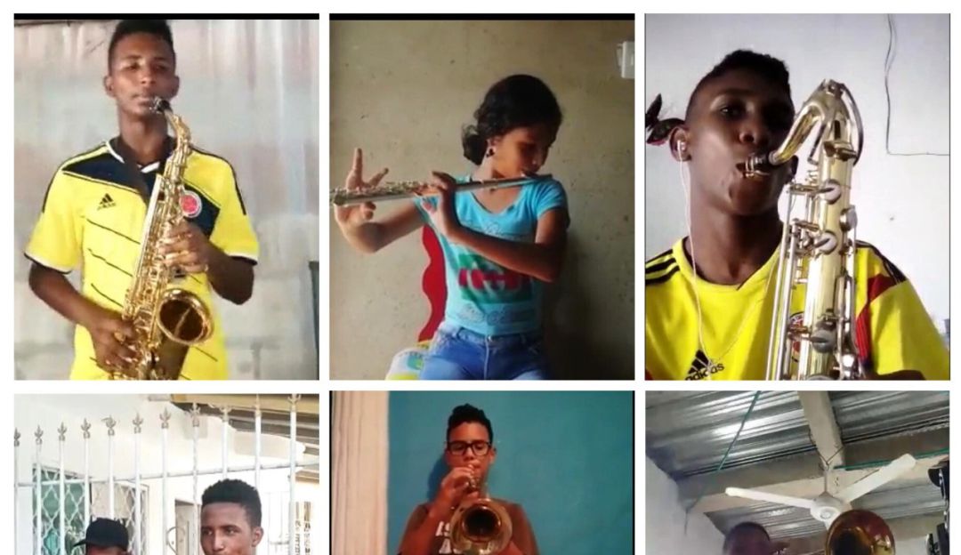 Bandas de paz de Cartagena: Bandas de paz de Cartagena practican sin salir de casa