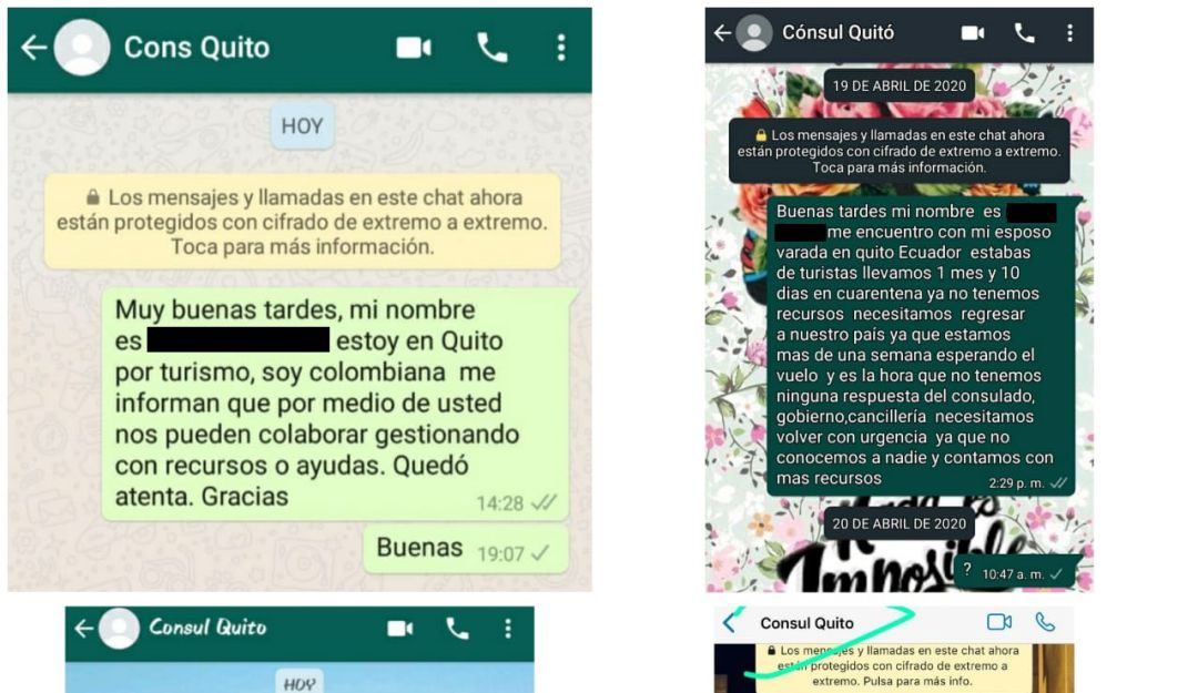 Colombianos en Ecuador: Colombianos varados en Ecuador denuncian que cónsul los tiene bloqueados