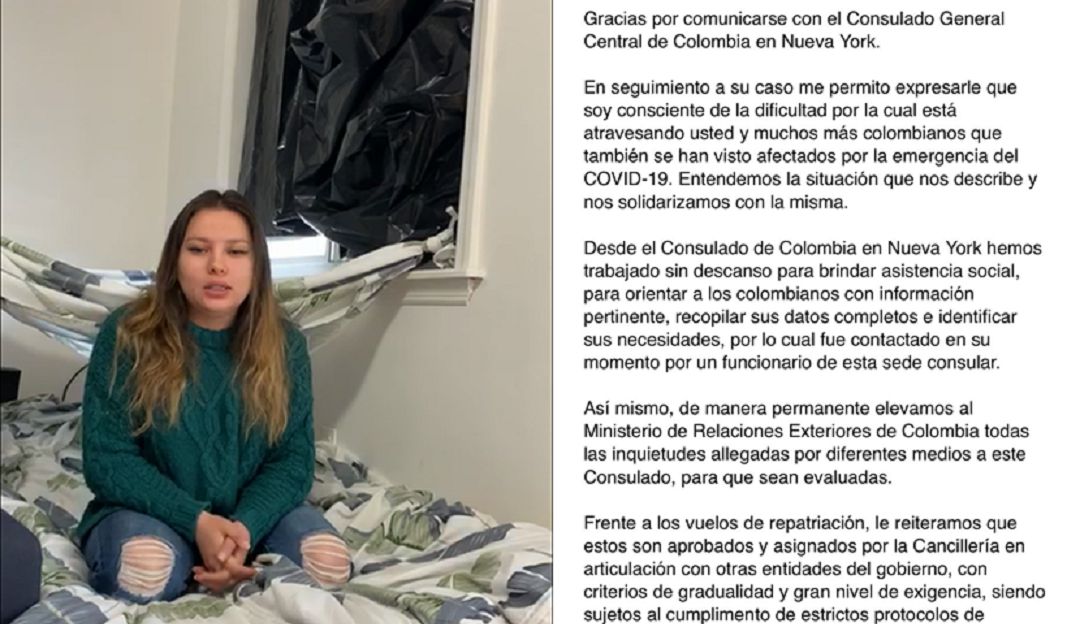 Manizaleña en Estados Unidos que pide al gobierno colombiano le ayude a volver al país