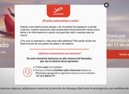 Noticias Colombia: Avianca anuncia reanudación de operación: Avianca anuncia vuelos a partir del 11 de mayo Noticias Colombia: Avianca anuncia reanudación de operación: Avianca anuncia vuelos a partir del 11 de mayo