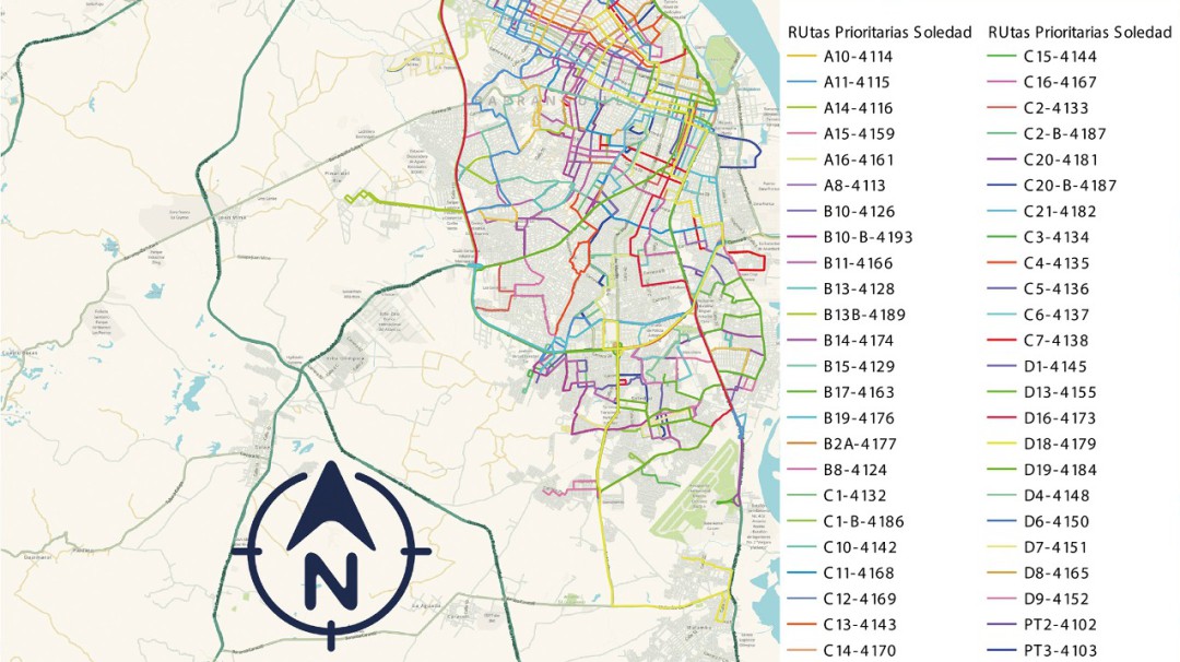49 rutas disponibles entre Soledad y Barranquilla ante falta de Transmetro