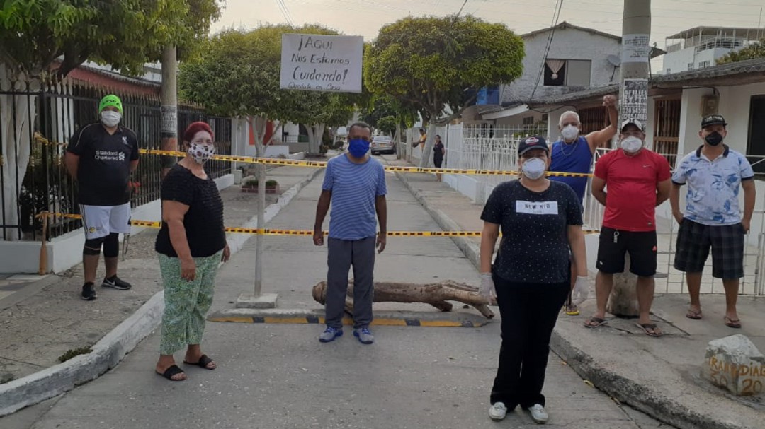 Por Coronavirus, barrio vecino al mercado de Cartagena cierra sus calles