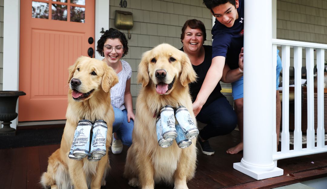 Perros domiciliarios: Perros reparten cerveza a domicilio en Long Island
