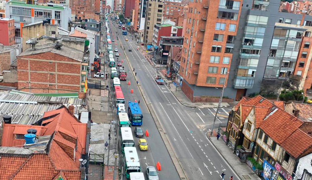 Buses de SITP protesta Bogotá: Conductores de buses de SITP provisional protestan en Bogotá