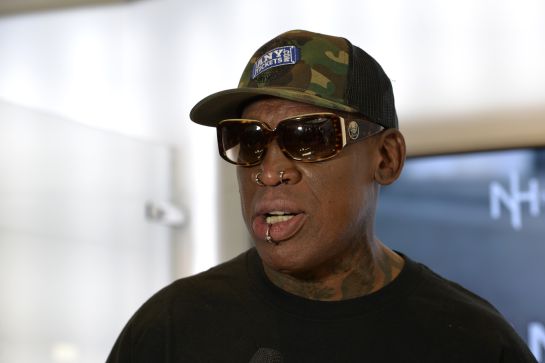Dennis Rodman, ex figura y múltiple campéon de la NBA. Dennis Rodman, ex figura y múltiple campéon de la NBA.