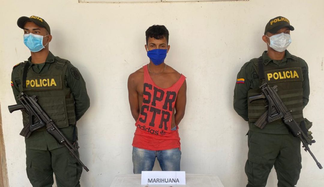 Drogas en Bolívar: Capturan con marihuana a 'Ron Compuesto' en San Martín de Loba, Bolívar