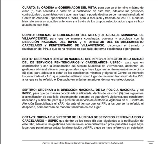 Traslado de presos cárcel de Villavicencio: Ordenan el traslado de 71 reclusos de cárcel de Villavicencio Traslado de presos cárcel de Villavicencio: Ordenan el traslado de 71 reclusos de cárcel de Villavicencio