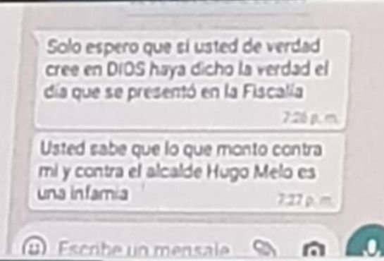 Corrupción en el municipio de Cota: Primo de exalcalde de Cota reconoce polémicos chats con extesorero Corrupción en el municipio de Cota: Primo de exalcalde de Cota reconoce polémicos chats con extesorero