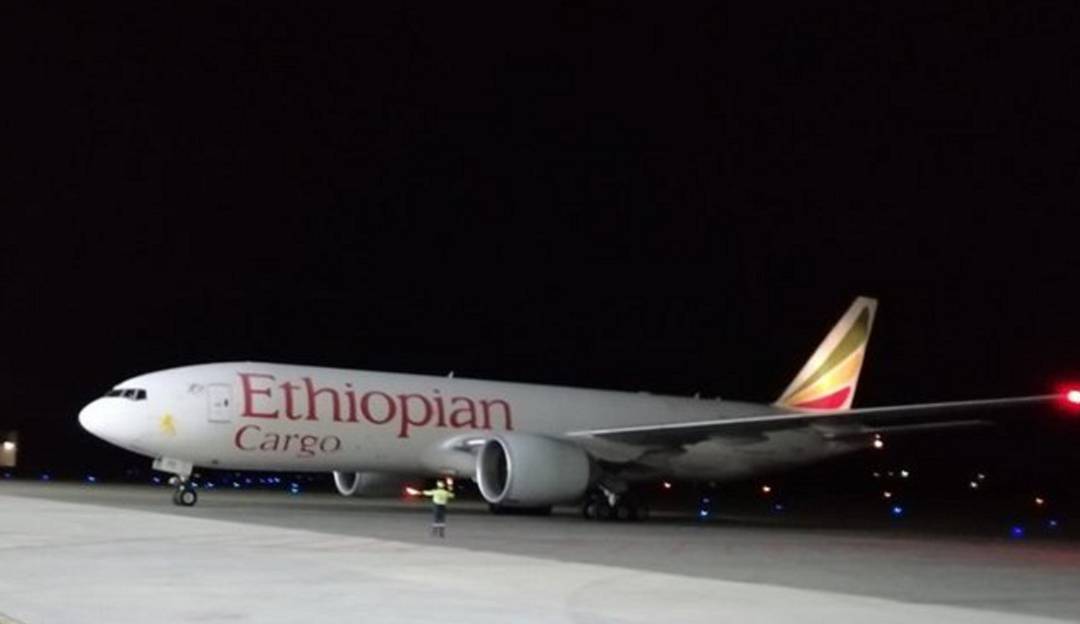 Aeropuerto José María Córdova: Avión de Etiopia con 70 toneladas de insumos médicos aterrizó en Rionegro