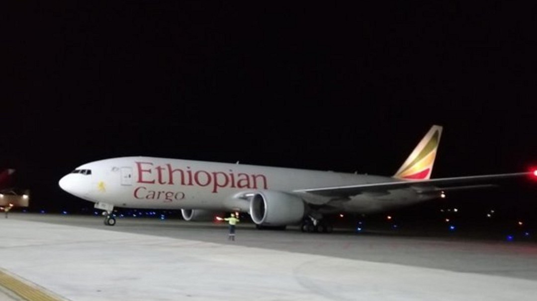 Avión de Etiopia con 70 toneladas de insumos médicos aterrizó en Rionegro
