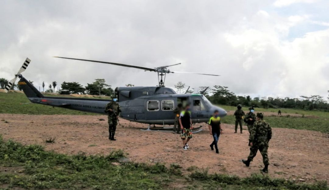 Fuerza Aérea Colombia: Incautan armas y explosivos en el sur de Bolívar