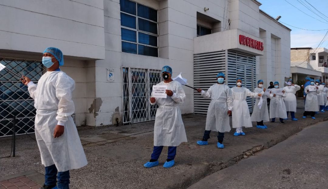 Médicos en Cartagena: Tras amenazas de muerte, en Cartagena hacen homenaje a médicos