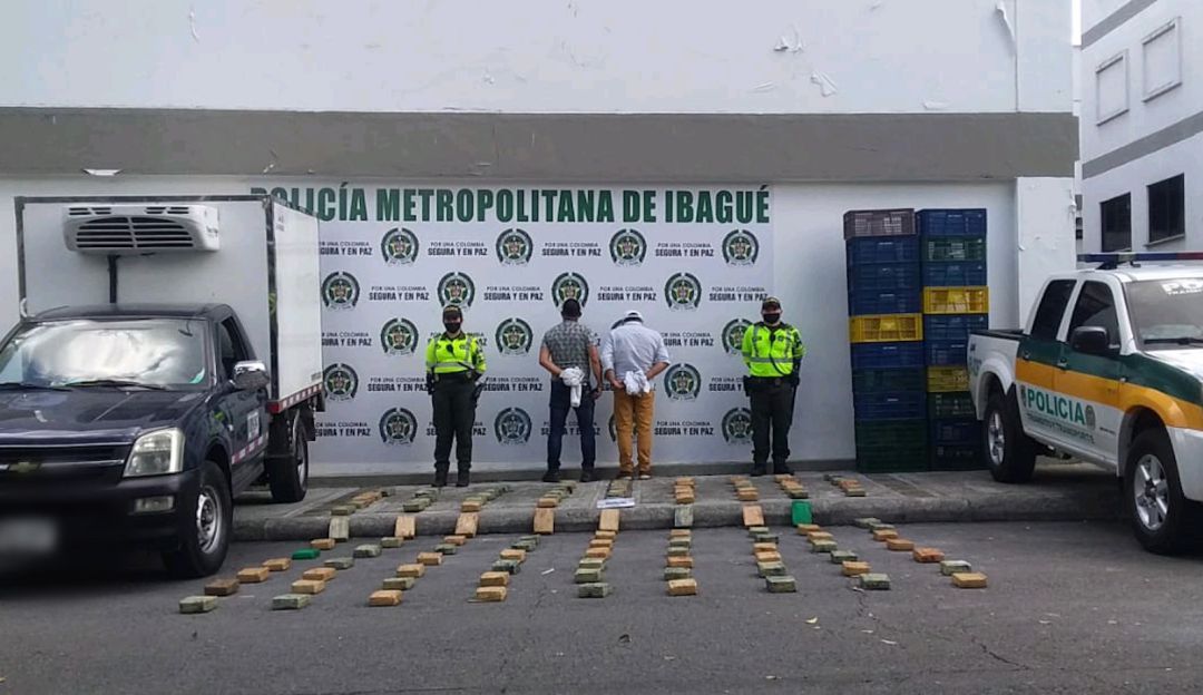 Drogas ilícitas: Descubren caleta de 62 kilos de marihuana en Tolima
