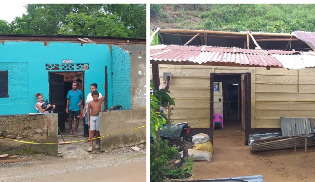 Lluvias afectan a cinco municipios de Antioquia: Cinco municipios antioqueños reportaron daños por fuertes vendavales