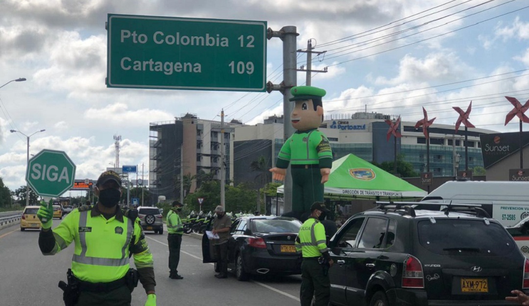 Vías de Barranquilla: Policía vigila vías de Barranquilla durante puentes festivos