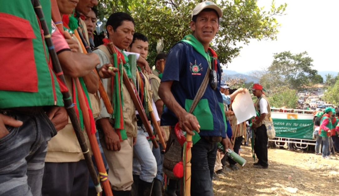 Guardia indígena en el norte del Cauca capturó a 7 hombres armados