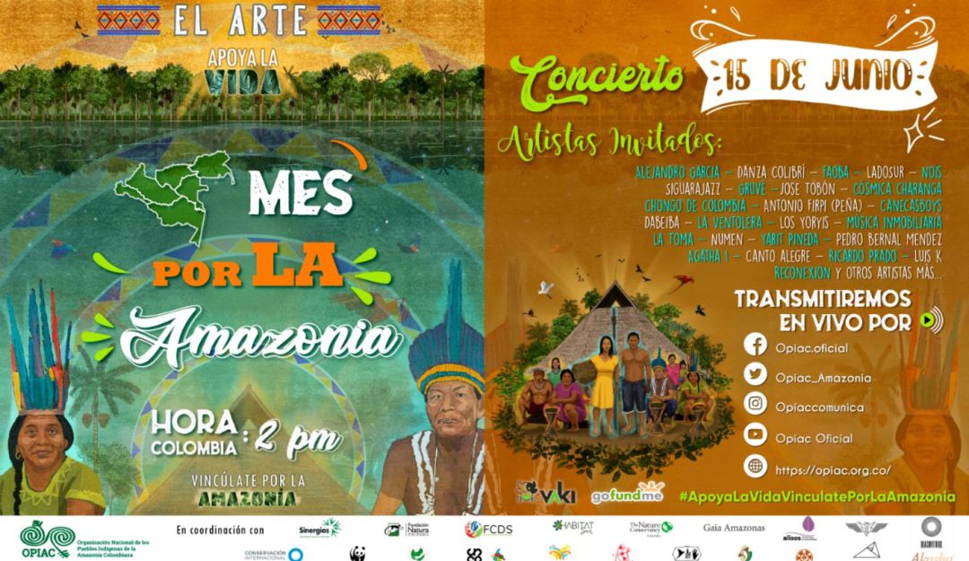 Indígenas del amazonas afectados por coronavirus: Este lunes festivo se realizará gran concierto virtual por la Amazonía
