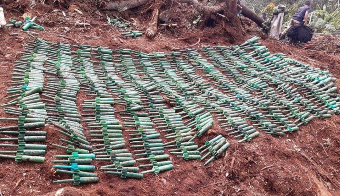 Desmantelan depósito explosivos Tolima: Desmantelan depósito de explosivos de las Gaor
