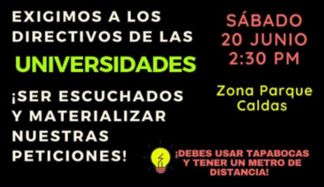 Plantón por la educación: Universitarios de Manizales harán plantón mañana
