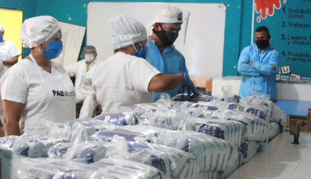 Entrega canastas PAE Magangué: Tercera entrega de canastas del PAE se toma corregimientos de Magangué