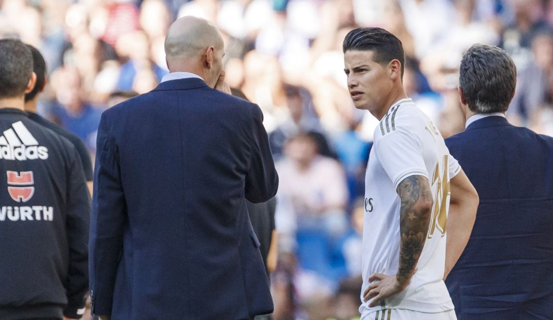 Números de James Rodríguez con Zidane en el Real Madrid: James, ante su peor temporada bajo la dirección de Zidane