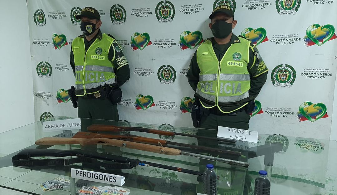 Incautación de armas en operativos de la Policía de Caldas