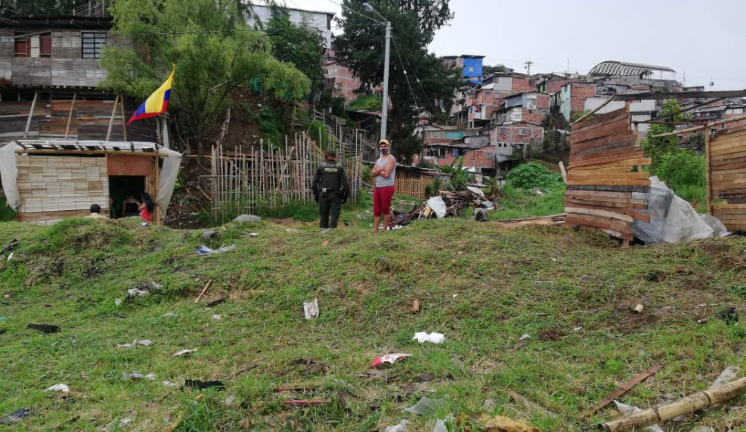 Invasión en el sector La Escombrera de Manizales