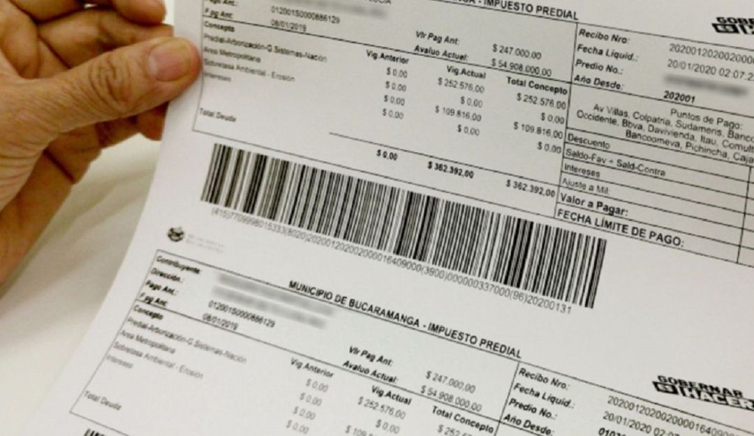 Agosto plazo dos meses pagar impuesto predial Bucaramanga: Hasta agosto plazo para pagar impuesto predial