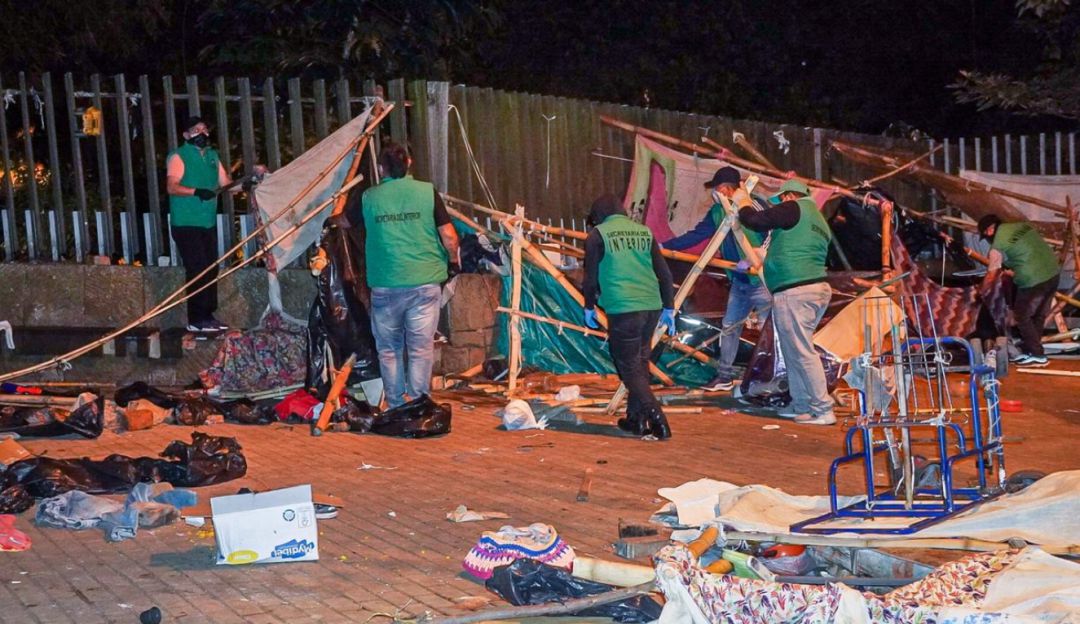 Migrantes despejado Parque del Agua servicio vigilancia policía Bucaramanga: Sin migrantes amaneció el Parque del Agua