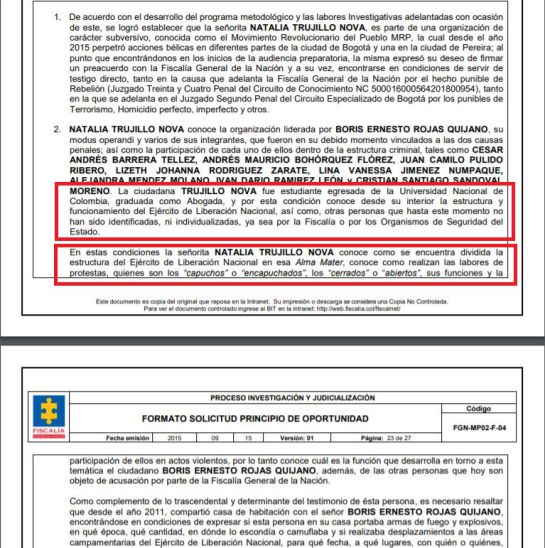 Polémica entre Fiscalía y abogados de la U. Nacional por caso Andino Polémica entre Fiscalía y abogados de la U. Nacional por caso Andino