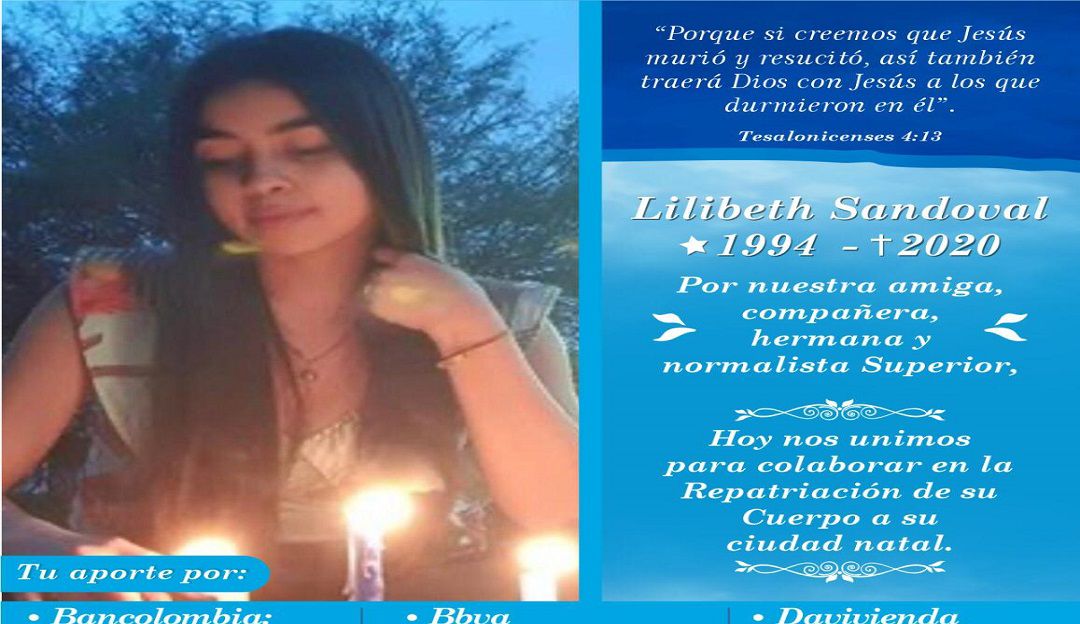 joven sincelejana Lilibeth Sandoval falleció Argentina: Piden ayuda para repatriar cuerpo de una sincelejana que murió en Argentina