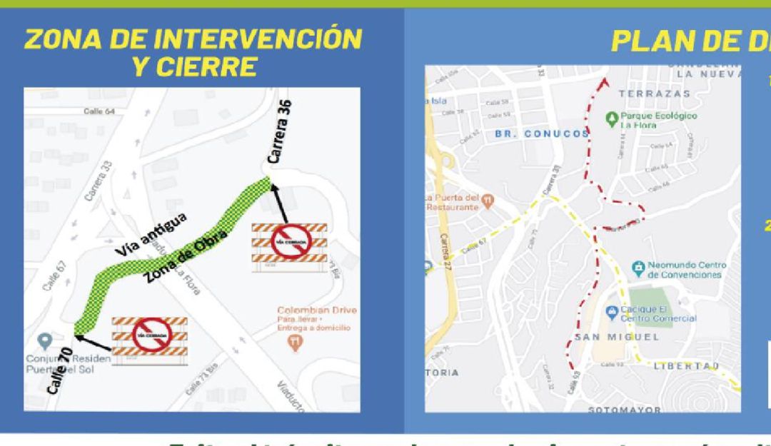 flora BUCARAMANGA, SANTANDER: Desde hoy hay cierres viales en La Flora