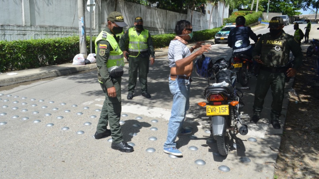34 capturadas por incumplir medidas de restricción en Cartagena