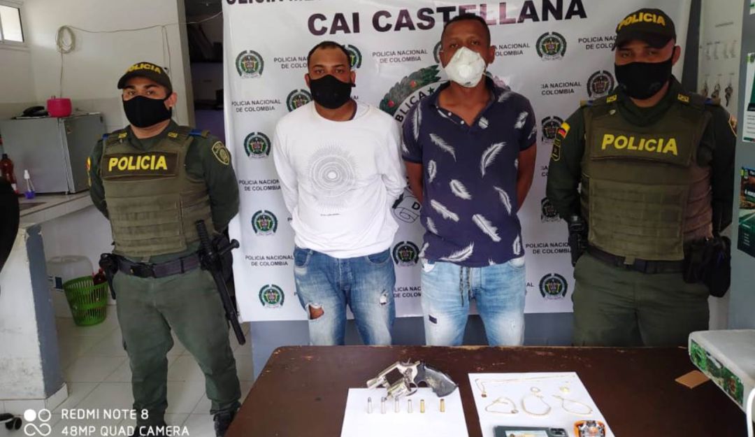 fleteros Castellana Cartagena: Dos presuntos fleteros capturados en el barrio La Castellana en Cartagena