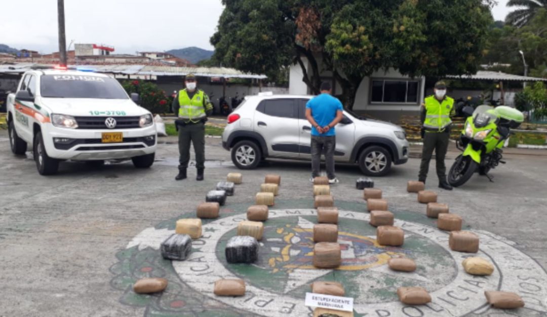 incautan marihuana en Caldas: Incautan en vías de Caldas marihuana avaluada en $93 millones