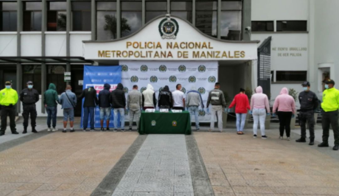 Captura de banda delincuencial en Manizales: Cae banda delincuencial dedicada al tráfico de estupefacientes en Manizales