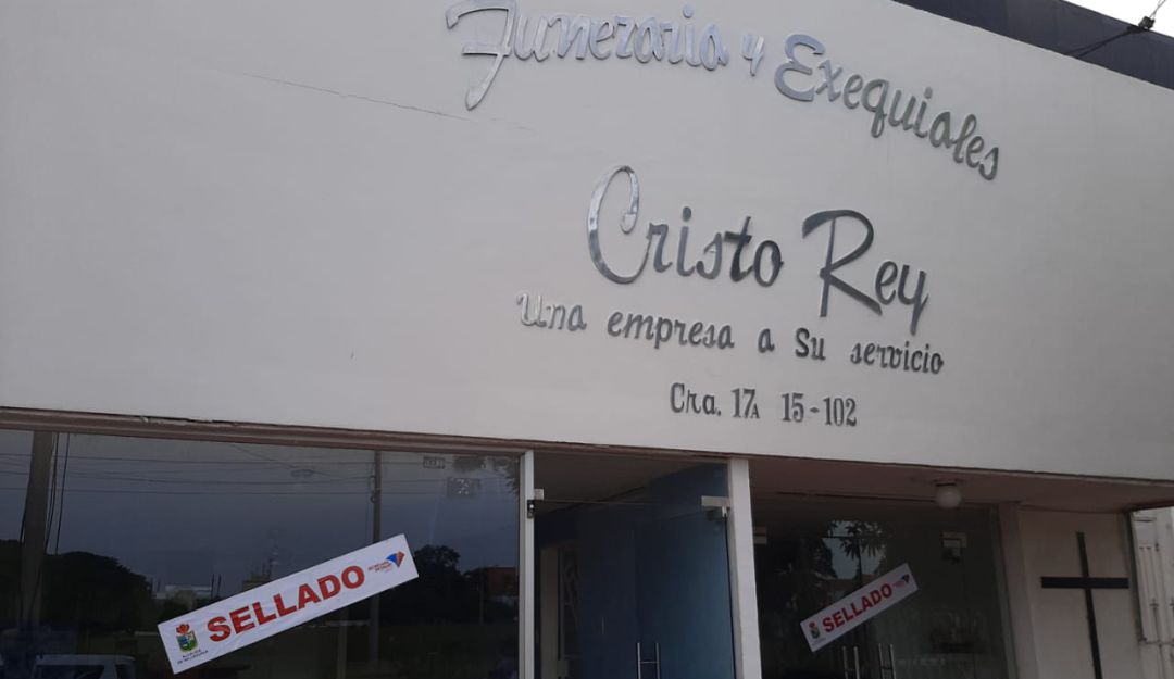 CORONAVIRUS: Sellan funeraria en Valledupar por velar cuerpo de fallecido por COVID-19