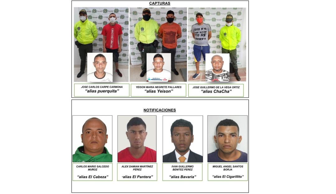 Noticias Sincelejo: Caen siete presuntos integrantes de la banda La vieja Guardia en Sucre