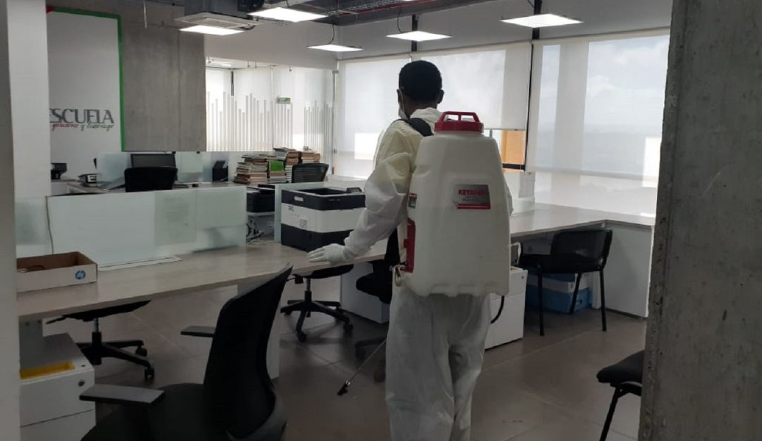 Desinfección en oficinas Alcaldía de Cartagena: Adelantan jornada de desinfección en oficinas de la Alcaldía de Cartagena