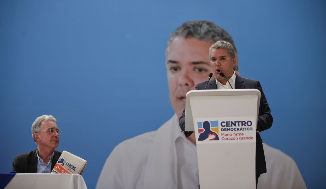 Iván Duque y Álvaro Uribe Vélez.