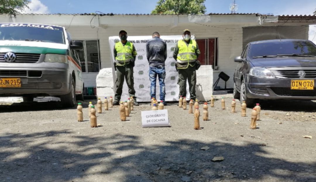 En vías de Caldas incautaron cocaína: 25 kilos de cocaína avaluados en $175 millones fueron incautados en Caldas