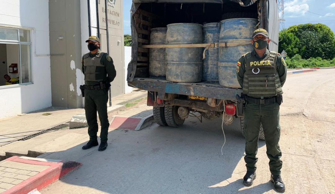 ACPM contrabando Bolívar: Incautados 720 galones de ACPM de contrabando en Rio Viejo, sur de Bolívar