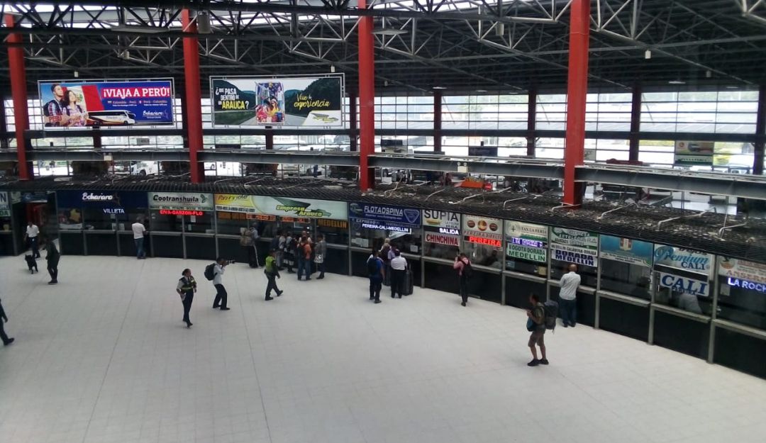 Terminal de Transportes de Manizales. Imagen de archivo