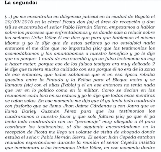 Manipulación testigos: Así se giraban los pagos al exPara Carlos Vélez para ‘todo el montaje’ Manipulación testigos: Así se giraban los pagos al exPara Carlos Vélez para ‘todo el montaje’