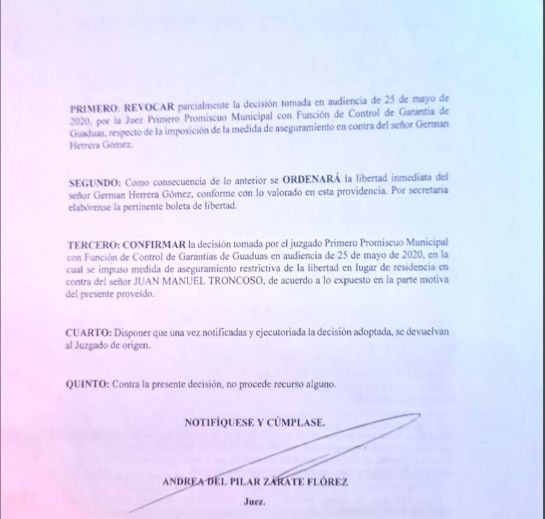 Corrupción Coronavirus COVID-19: En libertad alcalde Guaduas investigado por presunta corrupción Corrupción Coronavirus COVID-19: En libertad alcalde Guaduas investigado por presunta corrupción